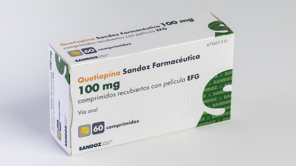 QUETIAPINA SANDOZ FARMACEUTICA EFG 100 mg 60 COMPRIMIDOS RECUBIERTOS BLISTER PVC/Al