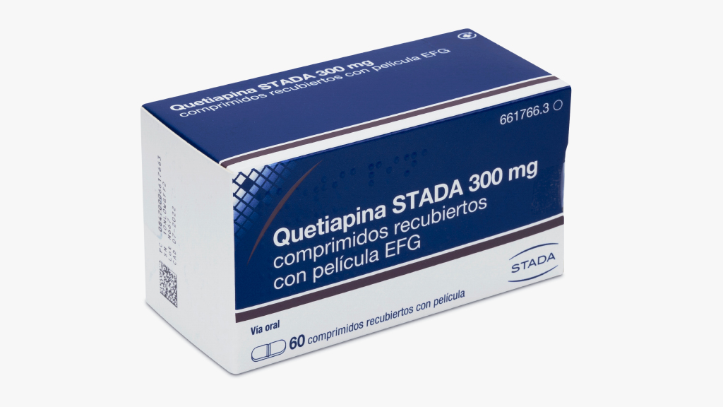 Quetiapina Stada Efg 300 Mg 60 Comprimidos Recubiertos (Blister Al/Al