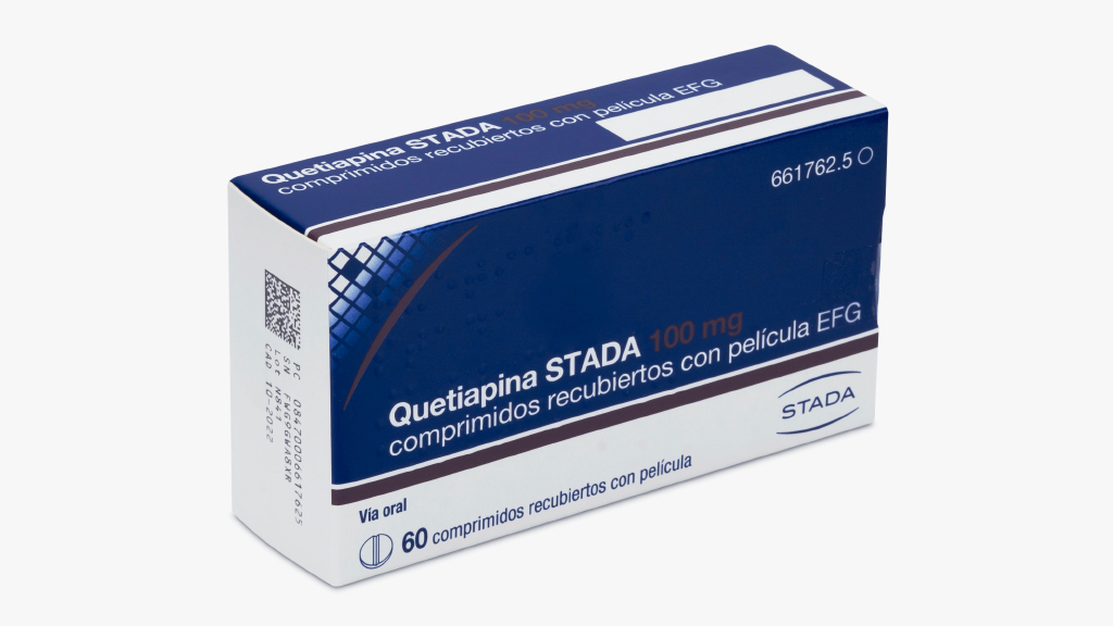 QUETIAPINA STADA EFG 100 mg 60 COMPRIMIDOS RECUBIERTOS BLISTER Al/Al
