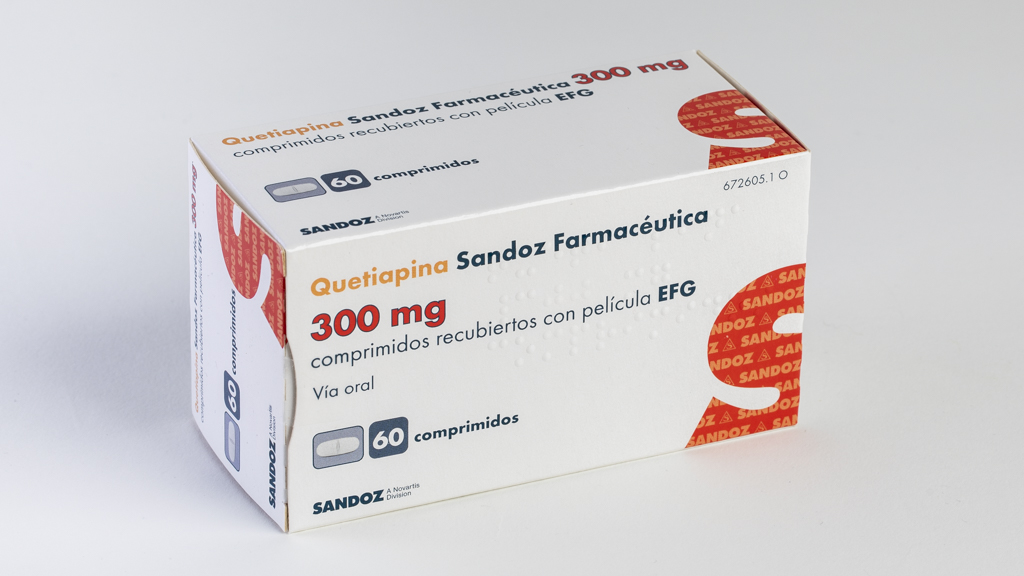 QUETIAPINA SANDOZ FARMACEUTICA EFG 300 mg 60 COMPRIMIDOS RECUBIERTOS BLISTER Al/Al