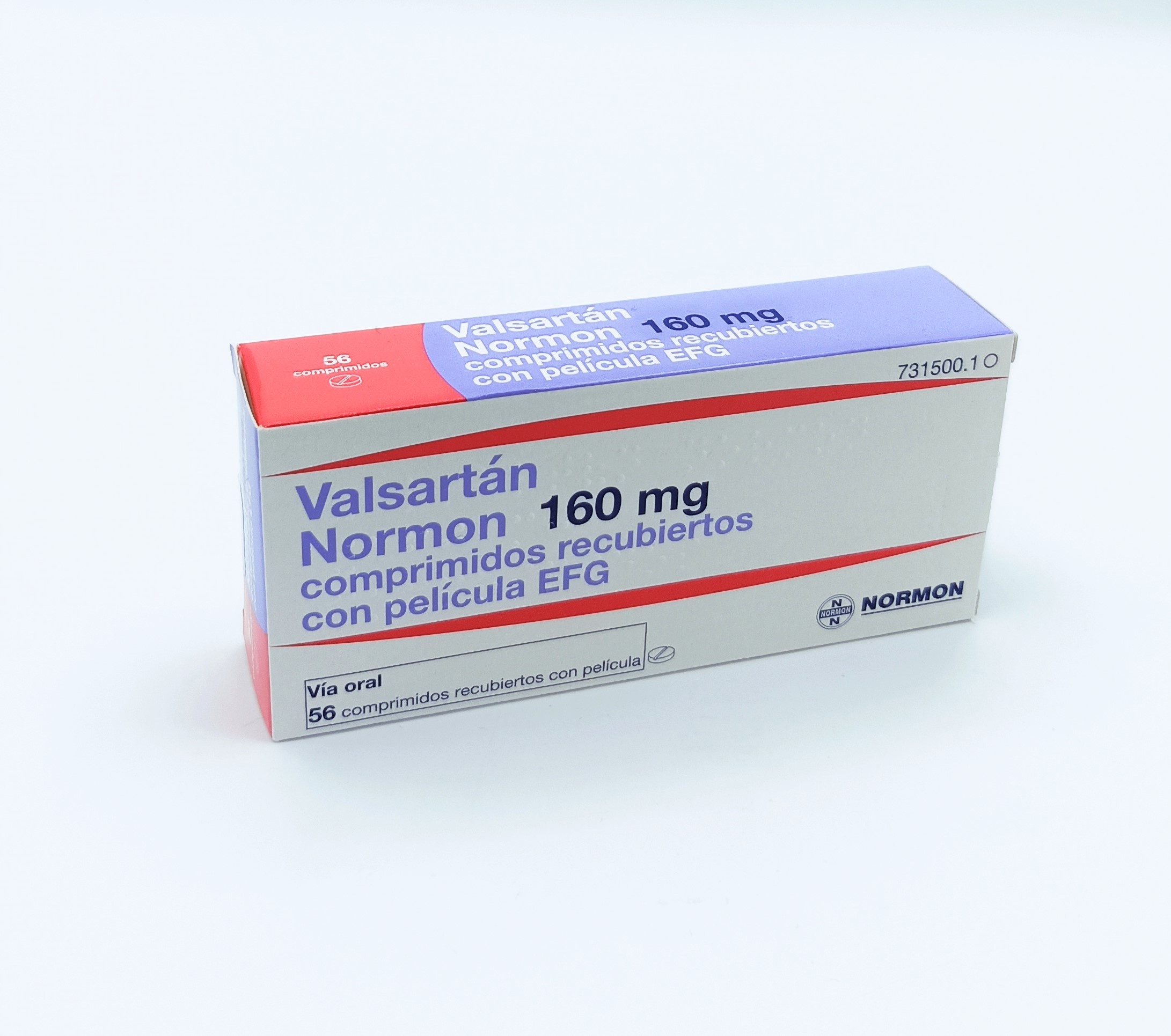 VALSARTAN NORMON EFG 160 mg 56 COMPRIMIDOS RECUBIERTOS