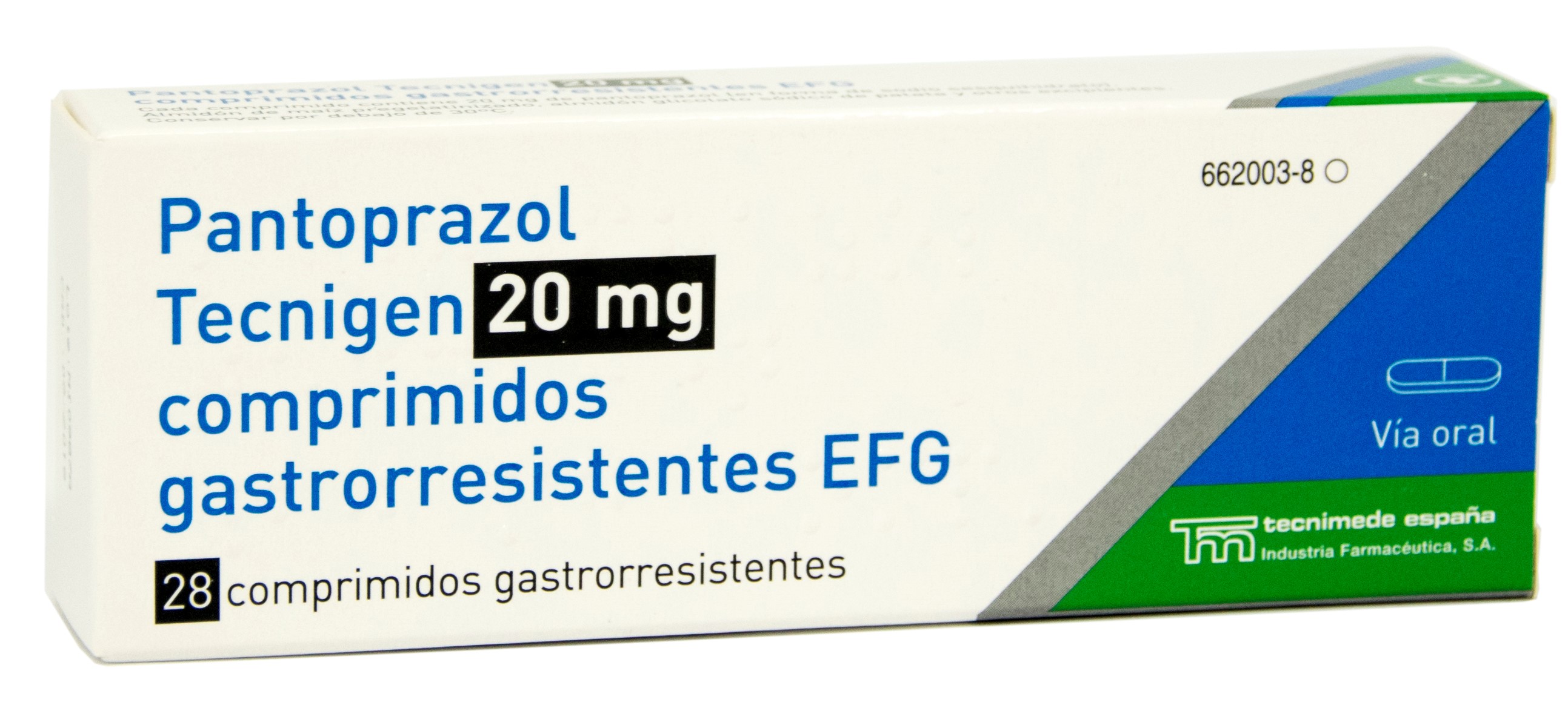 PANTOPRAZOL TECNIGEN EFG 20 mg 56 COMPRIMIDOS GASTRORRESISTENTES