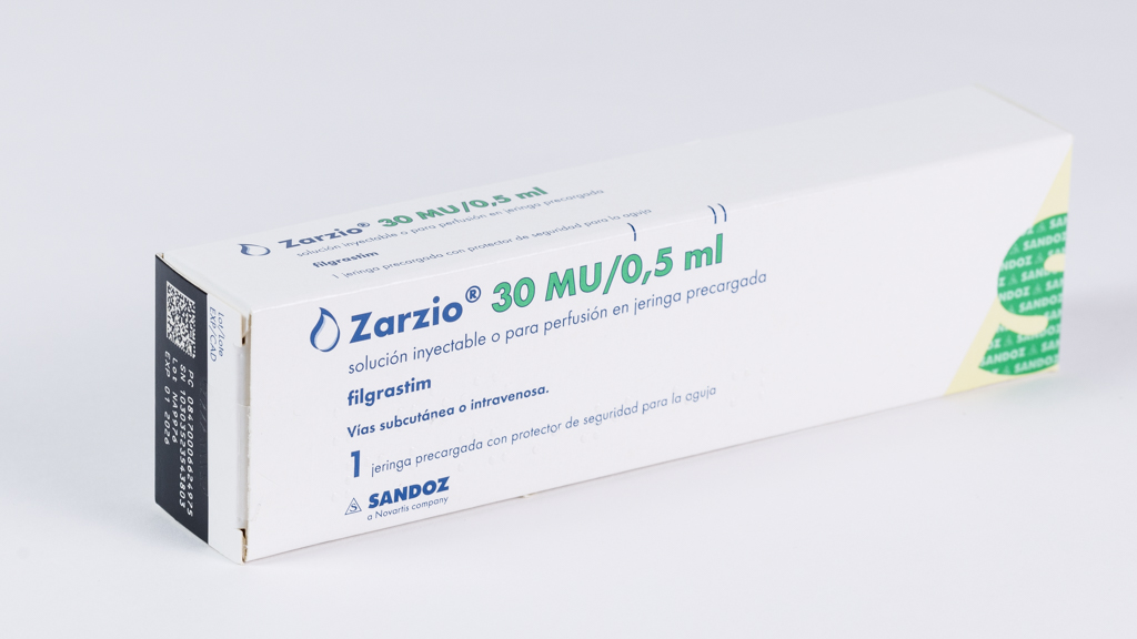 ZARZIO 30 MU 1 JERINGA PRECARGADA SOLUCION INYECTABLE O PARA PERFUSION 0,5 ml