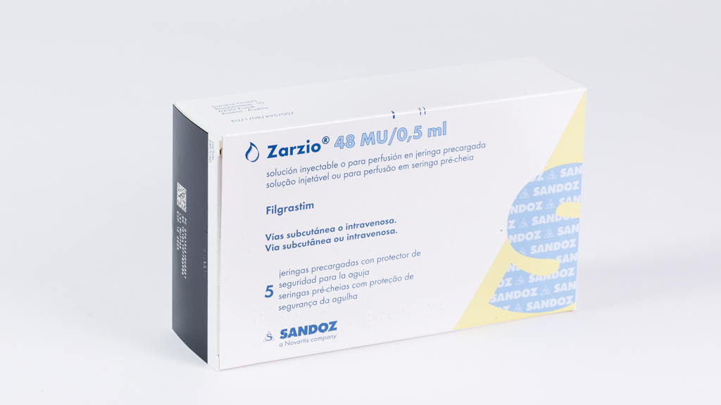 ZARZIO 48 MU 5 JERINGAS PRECARGADAS SOLUCION INYECTABLE O PARA PERFUSION 0,5 ml
