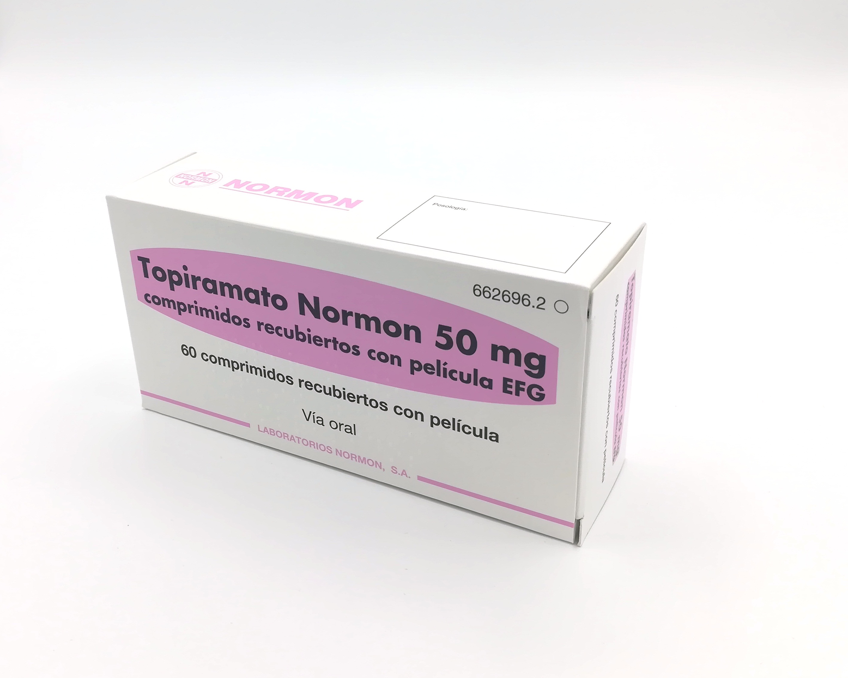 TOPIRAMATO NORMON EFG 50 mg 60 COMPRIMIDOS RECUBIERTOS