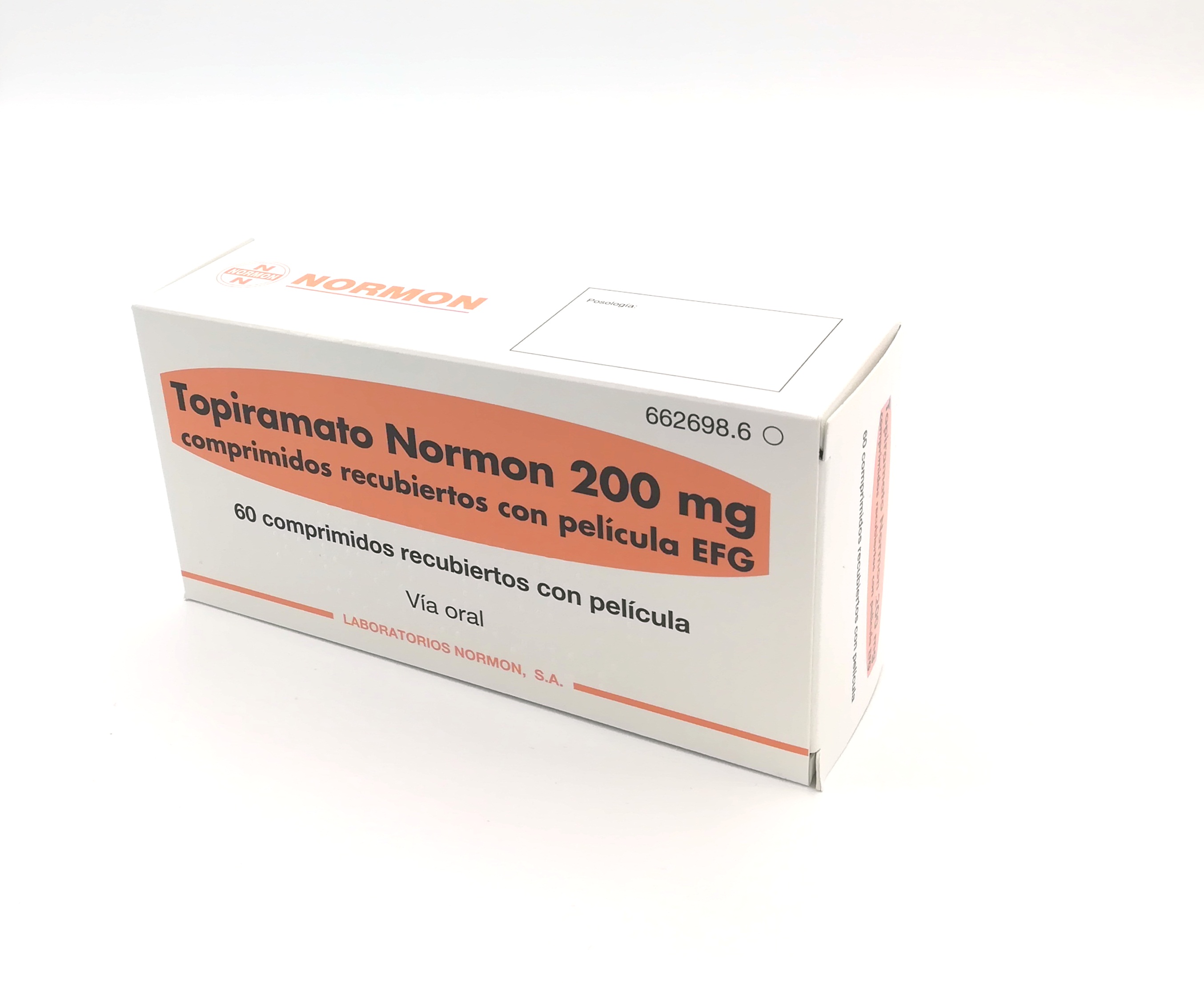 TOPIRAMATO NORMON EFG 200 mg 60 COMPRIMIDOS RECUBIERTOS