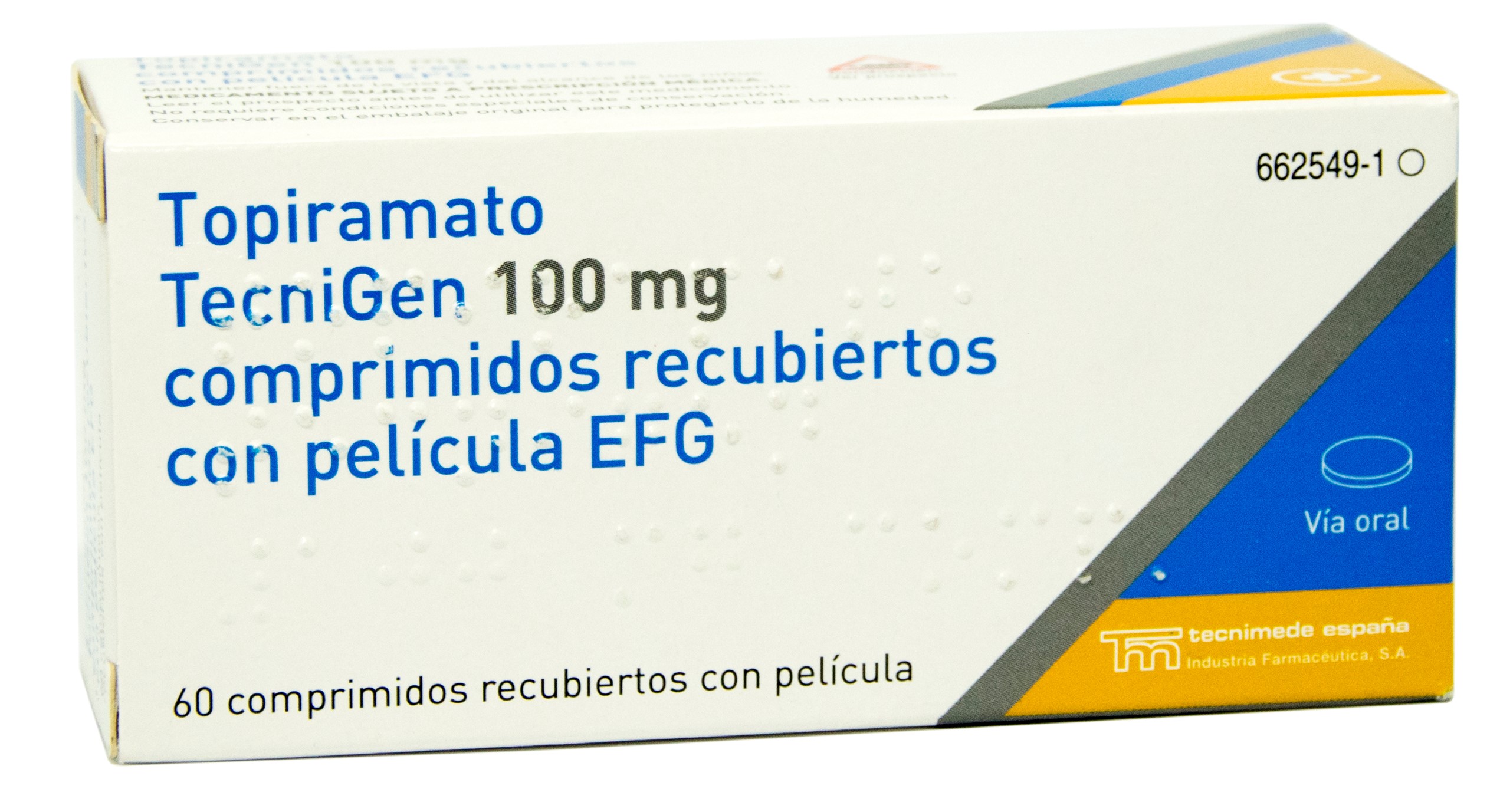 TOPIRAMATO TECNIGEN EFG 100 mg 60 COMPRIMIDOS RECUBIERTOS