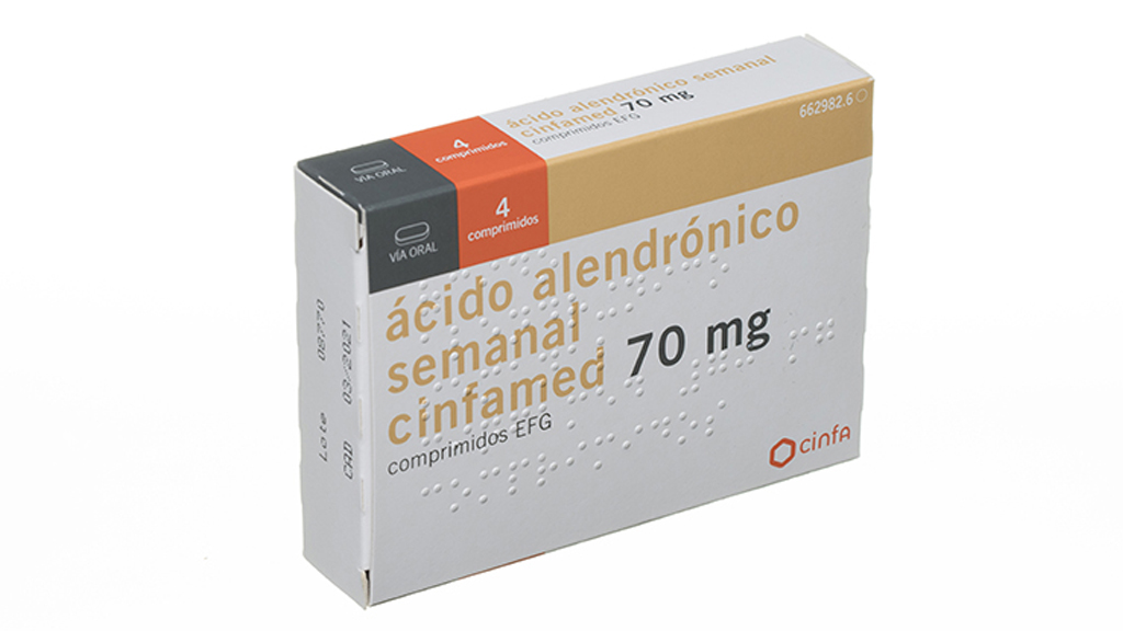 ACIDO ALENDRONICO SEMANAL CINFAMED EFG 70 mg 4 COMPRIMIDOS