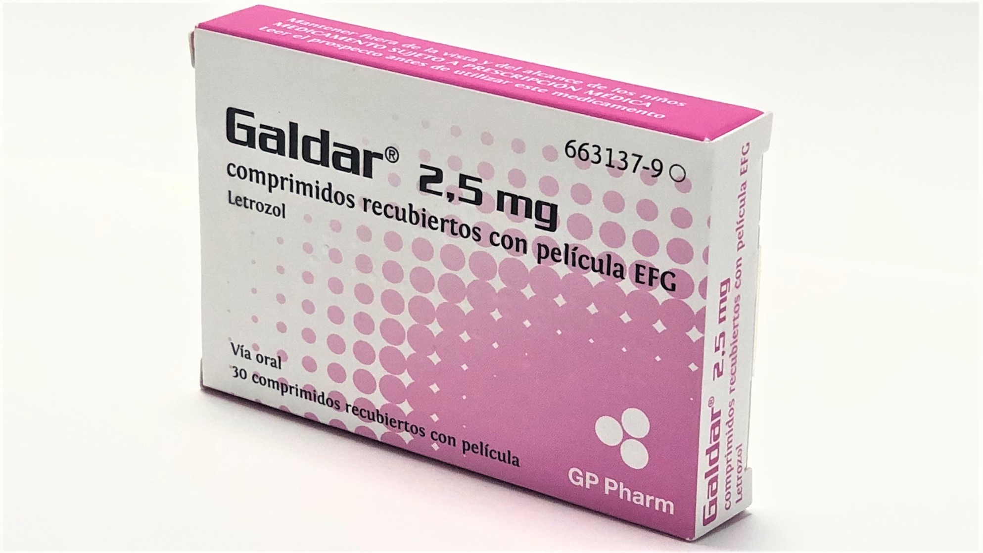 GALDAR EFG 2,5 mg 30 COMPRIMIDOS RECUBIERTOS