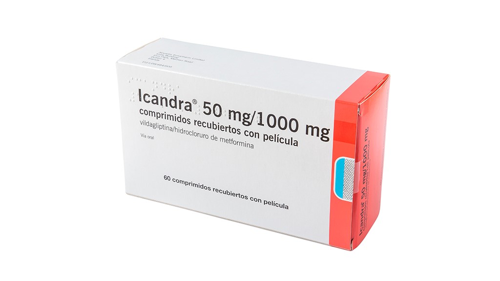 ICANDRA 50 mg/1000 mg 60 COMPRIMIDOS RECUBIERTOS