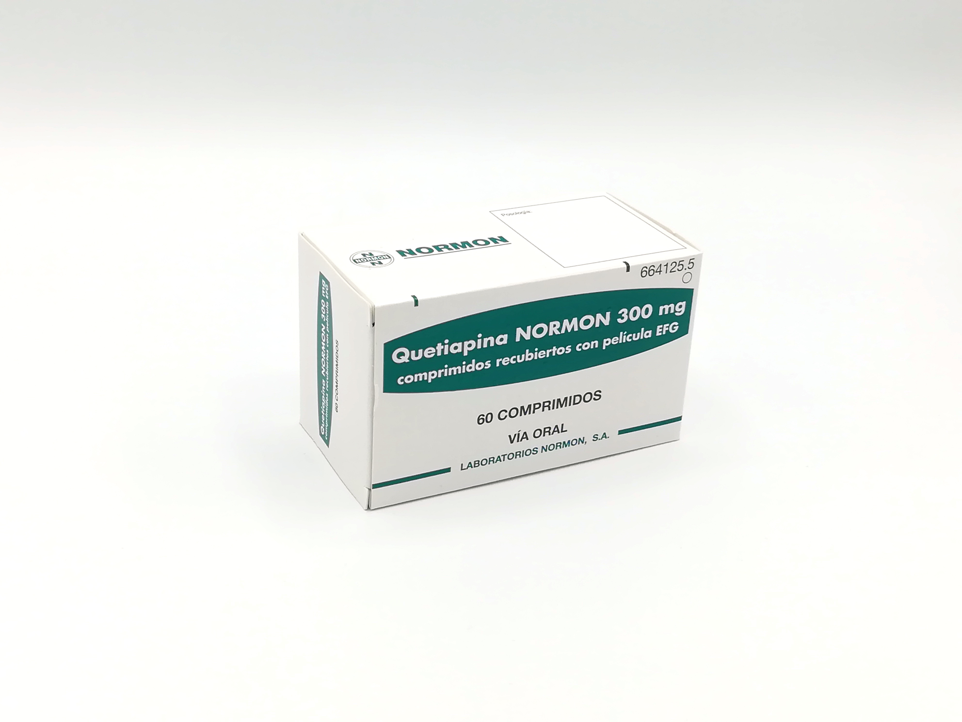 QUETIAPINA NORMON EFG 300 mg 250 COMPRIMIDOS RECUBIERTOS - Farmacéuticos