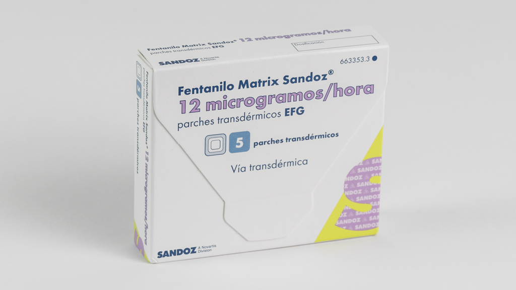 FENTANILO MATRIX SANDOZ EFG 12 microgramos/h 0,864 mg/3 DIAS 5 PARCHES TRANSDERMICOS