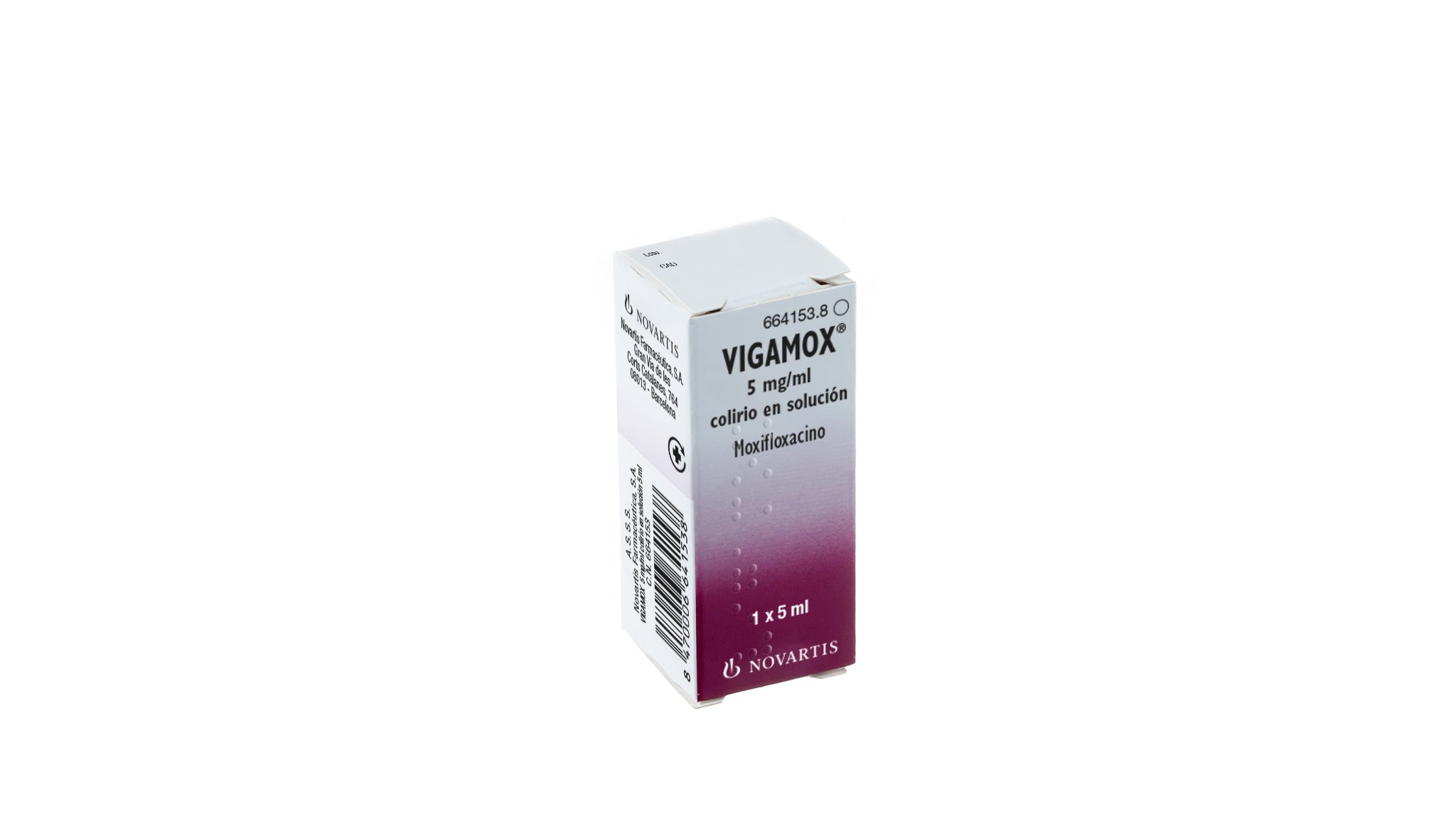 VIGAMOX 5 mg/ml COLIRIO EN SOLUCION 1 FRASCO 5 ml