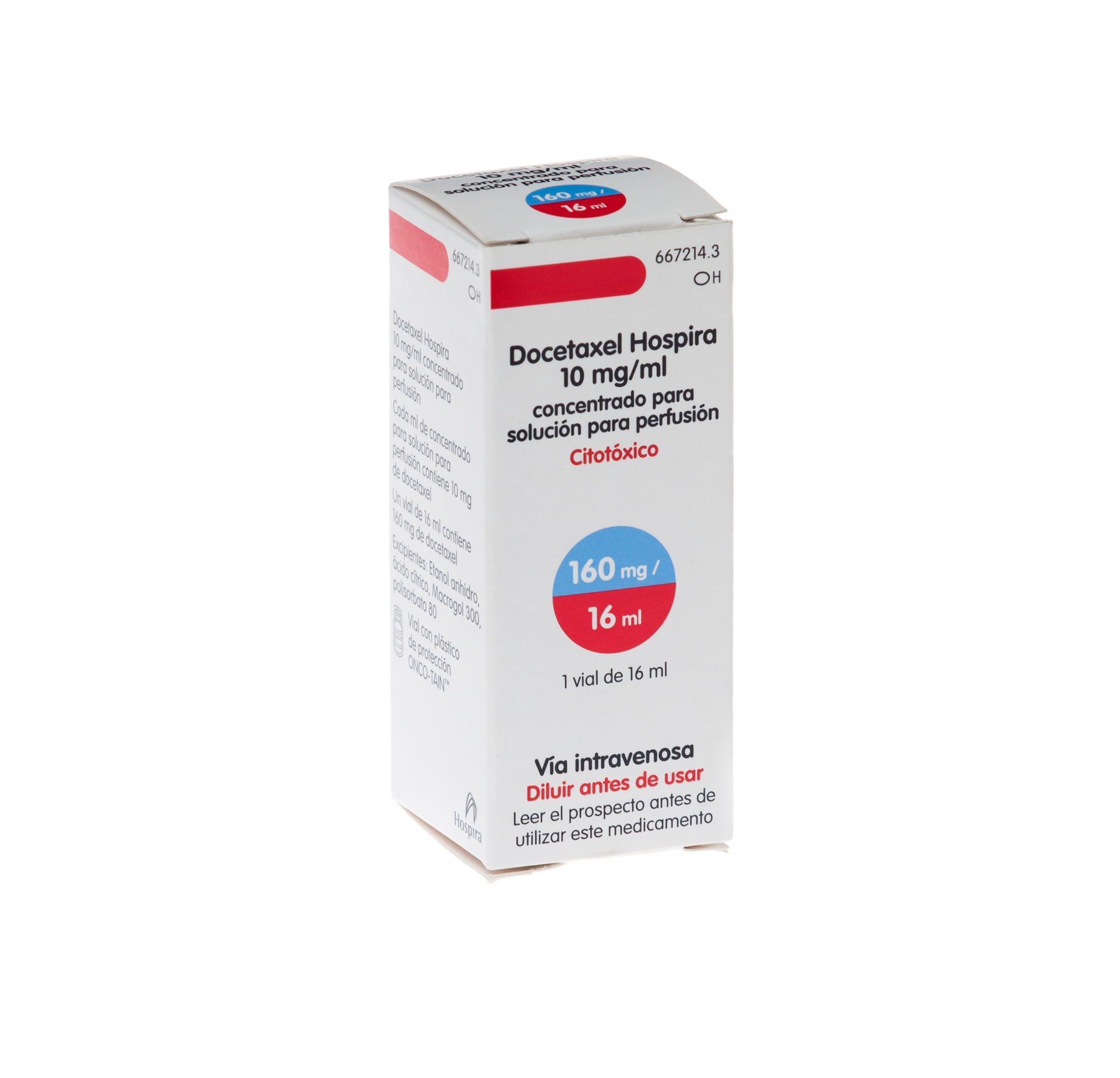 DOCETAXEL HOSPIRA 10 mg/ml 1 VIAL CONCENTRADO PARA SOLUCION PARA PERFUSION 8 ml