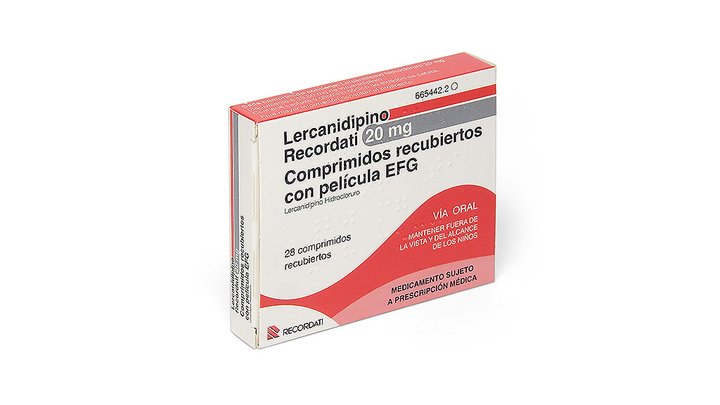 LERCANIDIPINO RECORDATI EFG 20 mg 28 COMPRIMIDOS RECUBIERTOS