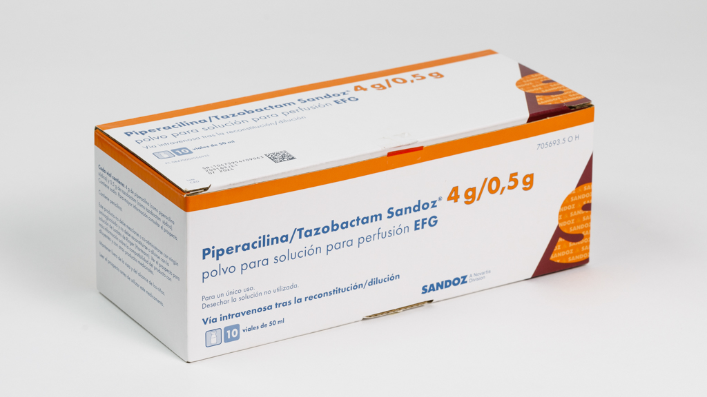 PIPERACILINA/TAZOBACTAM SANDOZ EFG 4 g/0,5 g 50 VIALES POLVO PARA SOLUCION PARA PERFUSION