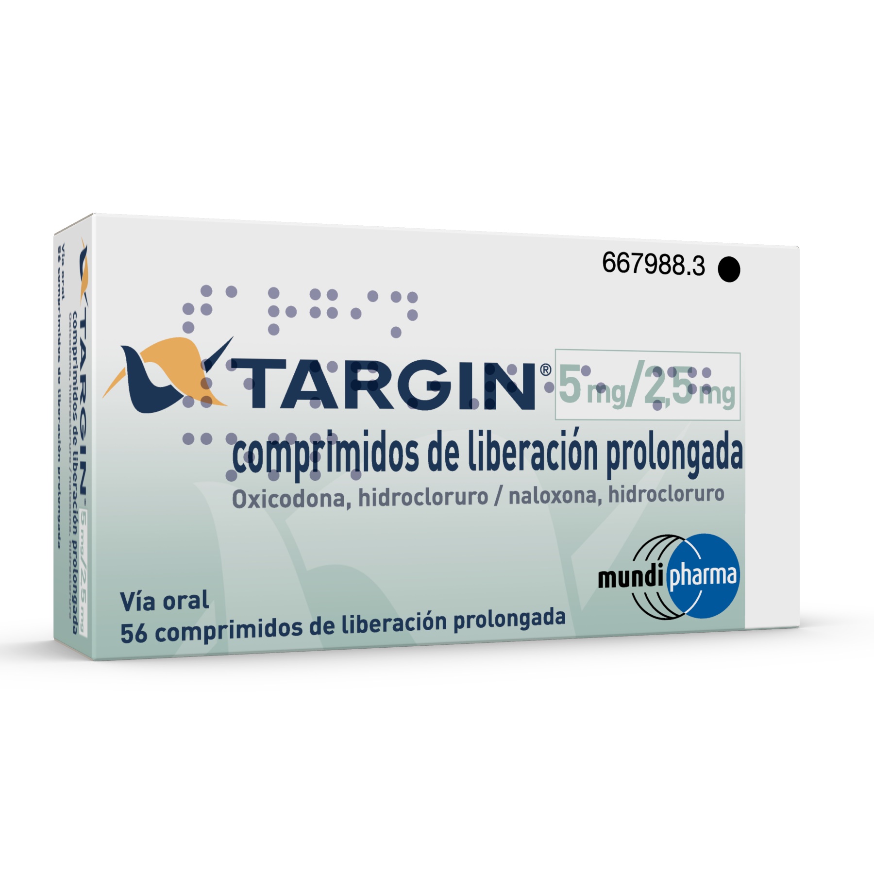 TARGIN 5 mg/2,5 mg 56 COMPRIMIDOS LIBERACION PROLONGADA