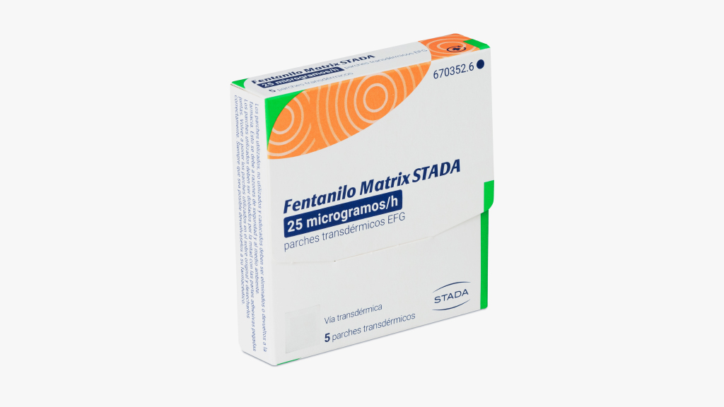 FENTANILO MATRIX STADA EFG 25 microgramos/h 1,8 mg/3 DIAS 5 PARCHES TRANSDERMICOS