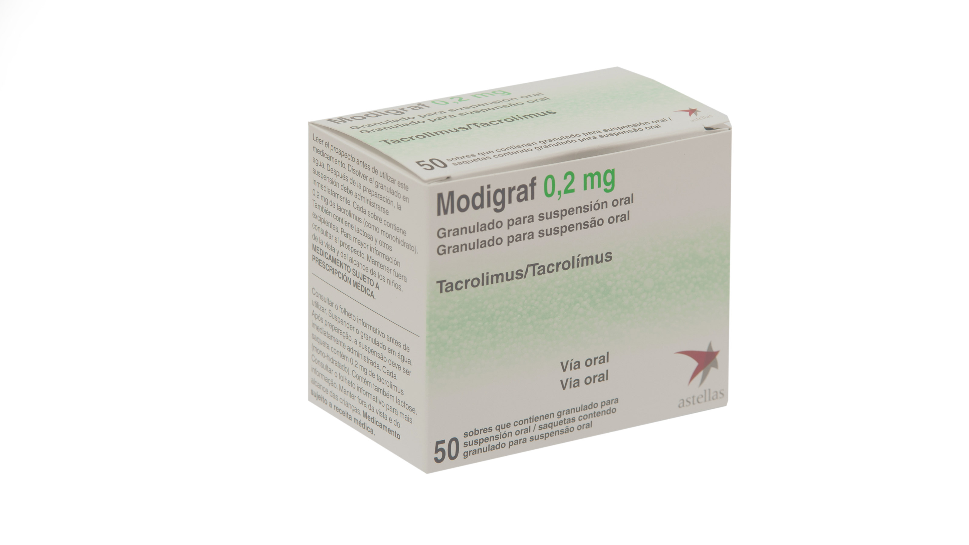 MODIGRAF 0,2 mg 50 SOBRES GRANULADO PARA SUSPENSION ORAL
