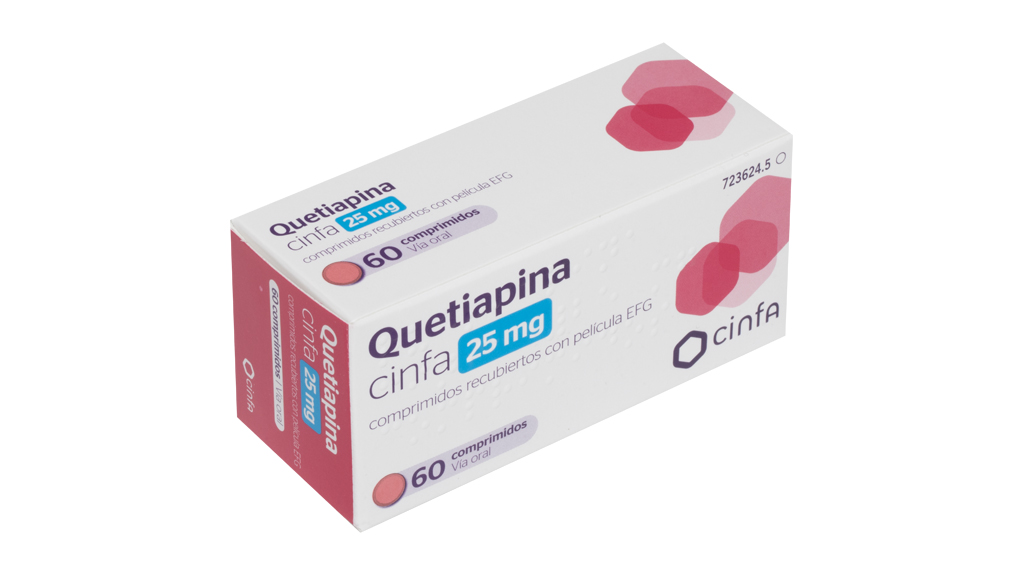 QUETIAPINA CINFA EFG 25 mg 60 COMPRIMIDOS RECUBIERTOS