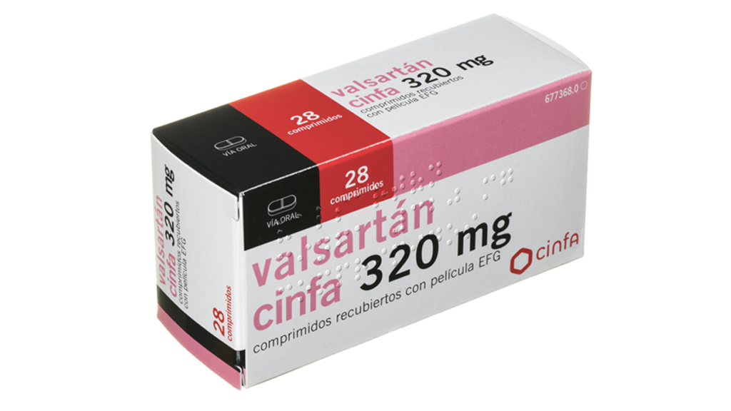 VALSARTAN CINFA EFG 320 mg 280 COMPRIMIDOS RECUBIERTOS