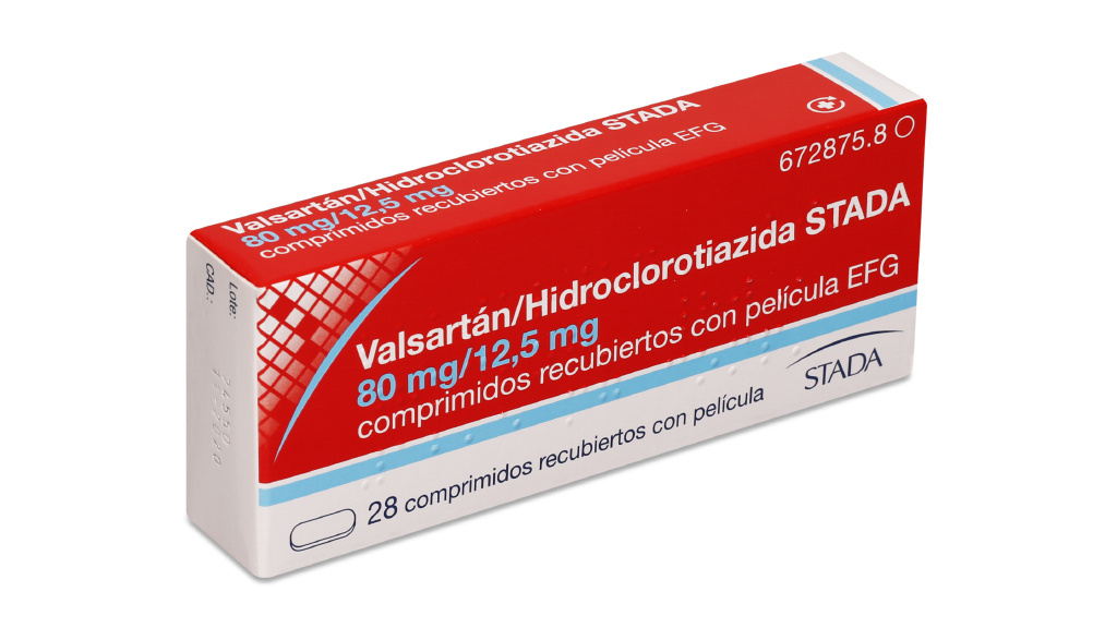 VALSARTAN/HIDROCLOROTIAZIDA STADA EFG 80 mg/12,5 mg 28 COMPRIMIDOS RECUBIERTOS