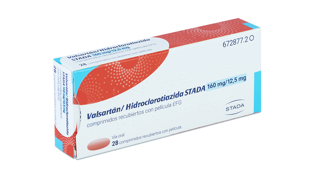 VALSARTAN/HIDROCLOROTIAZIDA STADA EFG 160 mg/12,5 mg 28 COMPRIMIDOS RECUBIERTOS