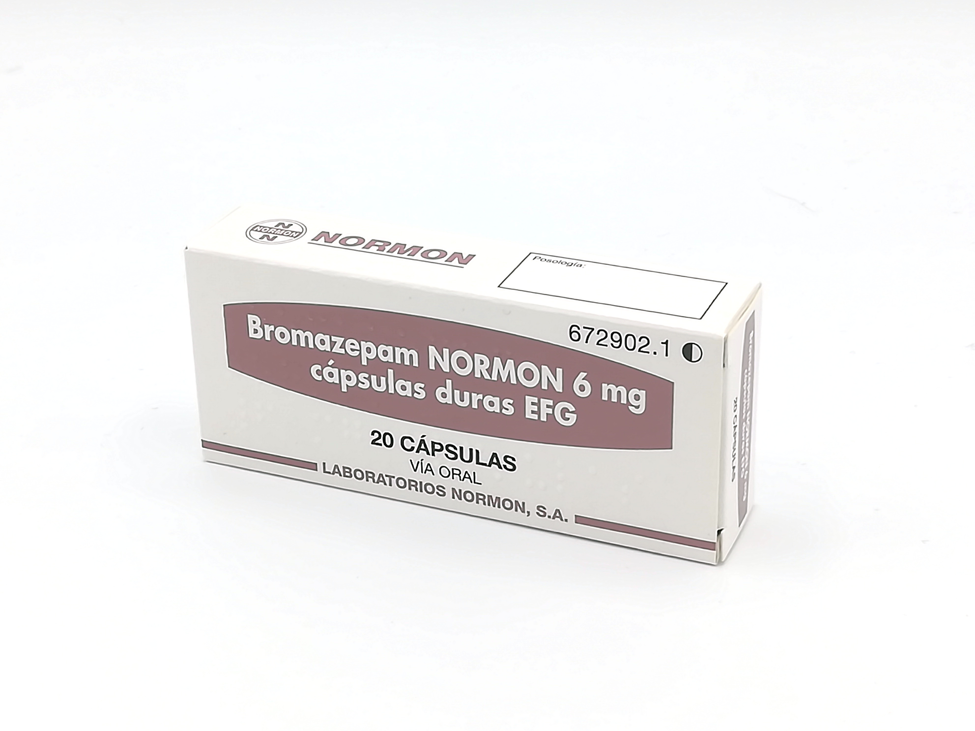 BROMAZEPAM NORMON EFG 6 mg 20 CAPSULAS