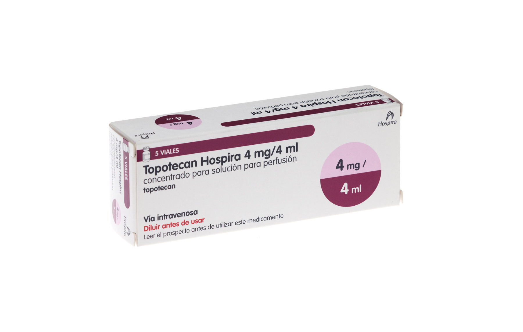 TOPOTECAN HOSPIRA 4 mg 5 VIALES CONCENTRADO PARA SOLUCION PARA PERFUSION 4 ml