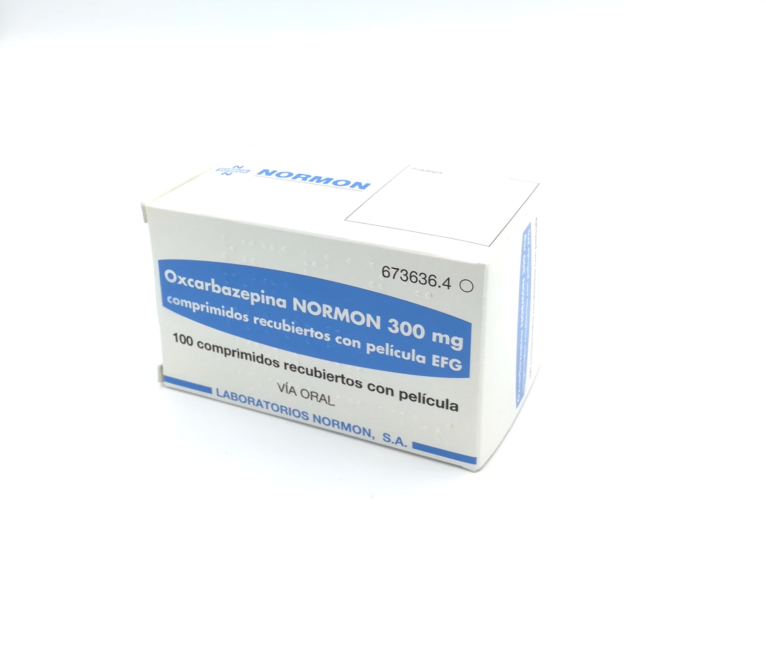 OXCARBAZEPINA NORMON EFG 300 mg 100 COMPRIMIDOS RECUBIERTOS