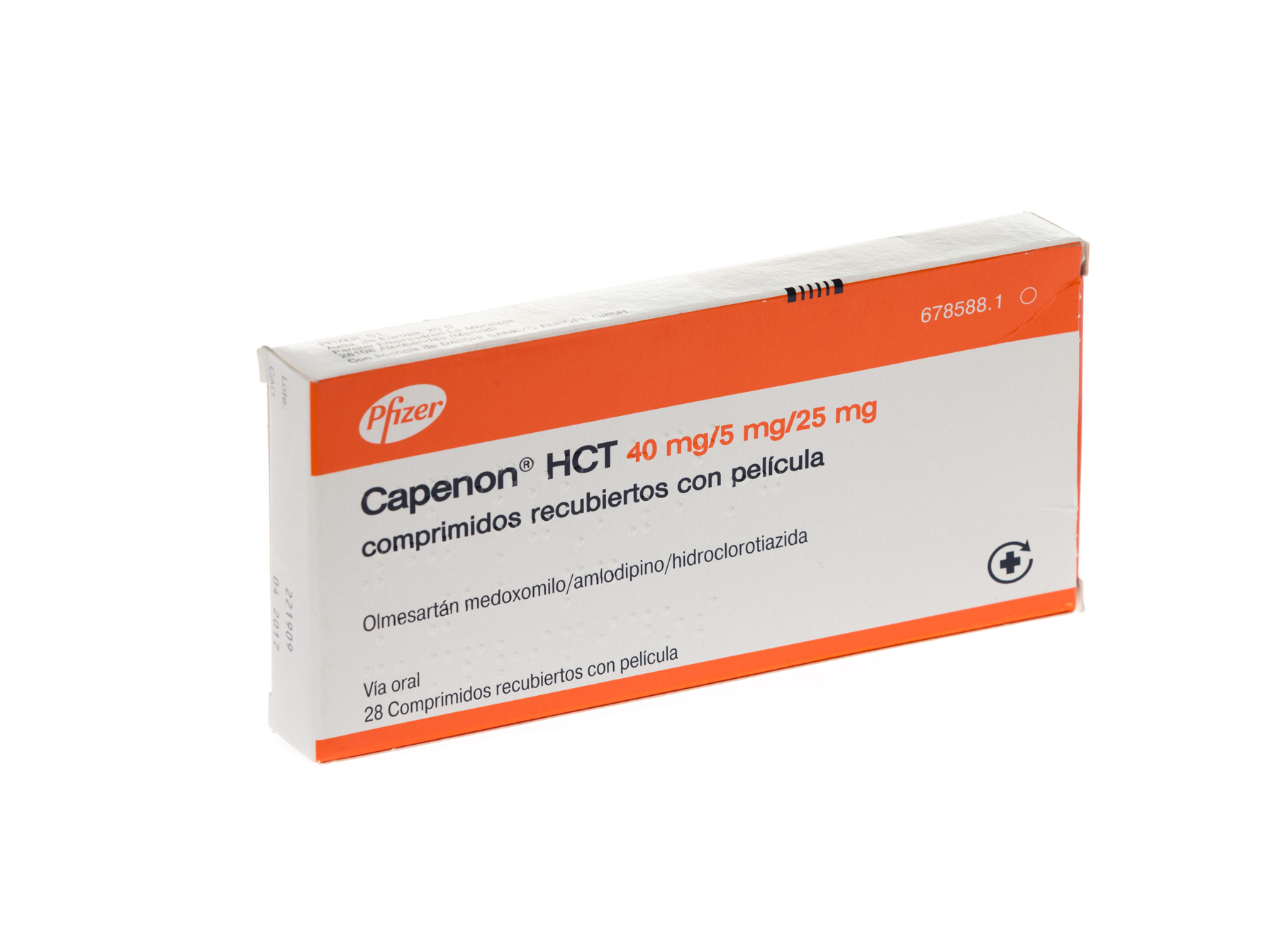 CAPENON HCT 40 mg/5 mg/25 mg 28 COMPRIMIDOS RECUBIERTOS