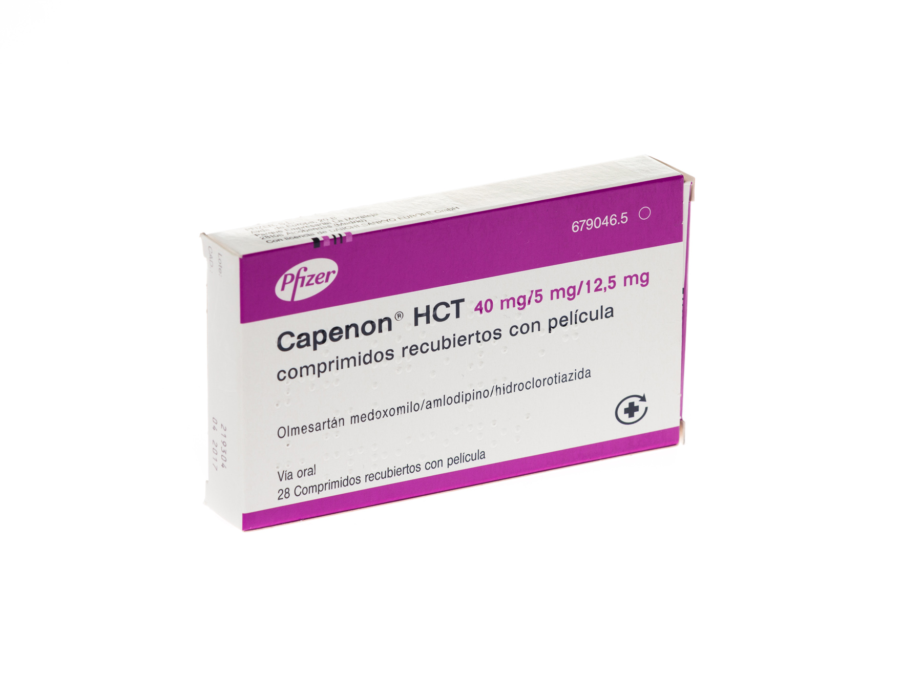 CAPENON HCT 40 mg/5 mg/12,5 mg 28 COMPRIMIDOS RECUBIERTOS