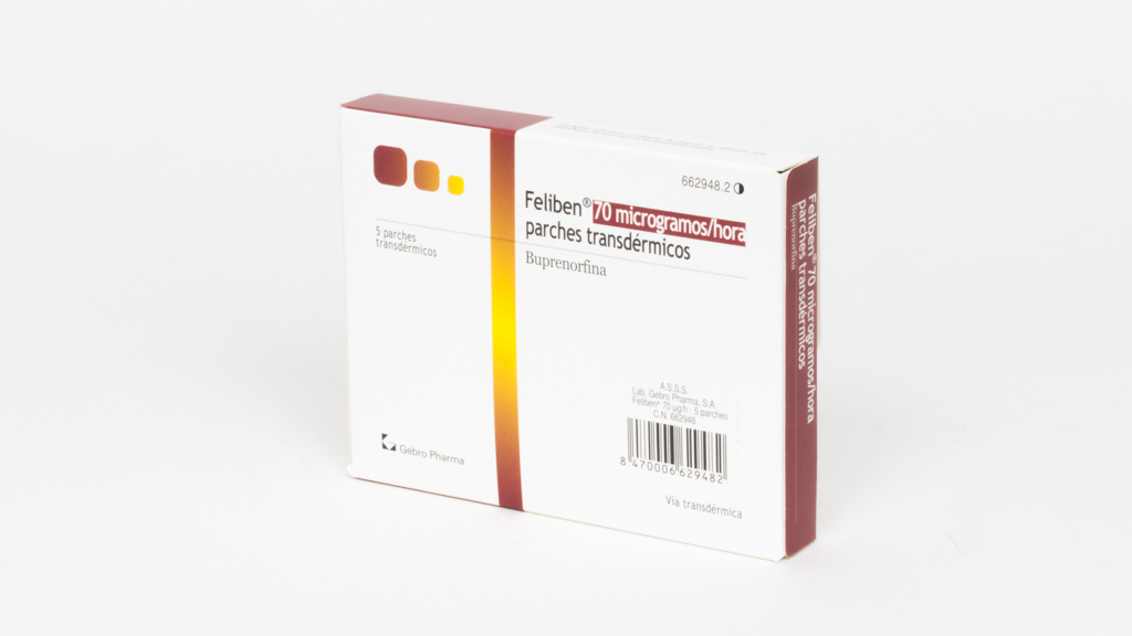 FELIBEN 70 microgramos/h 5 PARCHES TRANSDERMICOS 40 mg