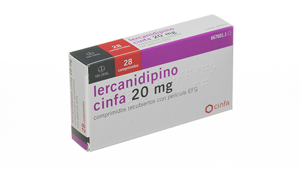 LERCANIDIPINO CINFA EFG 20 mg 28 COMPRIMIDOS RECUBIERTOS
