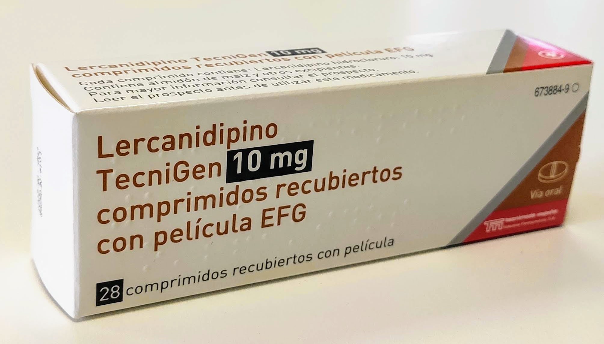 LERCANIDIPINO TECNIGEN EFG 10 mg 28 COMPRIMIDOS RECUBIERTOS