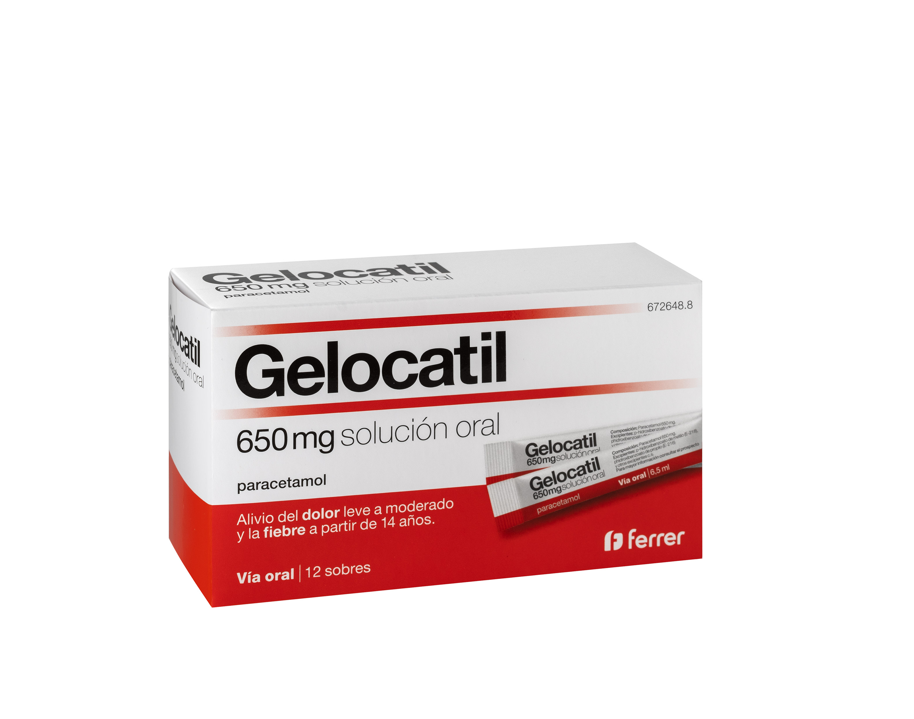 GELOCATIL 650 mg 4 SOBRES SOLUCION ORAL