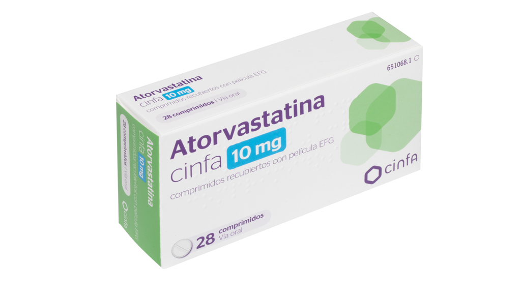 ATORVASTATINA CINFA EFG 10 mg 500 COMPRIMIDOS RECUBIERTOS