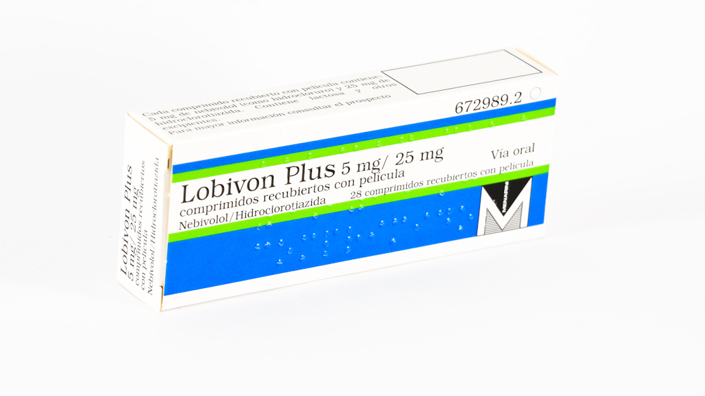 LOBIVON PLUS 5 mg/25 mg 28 COMPRIMIDOS RECUBIERTOS