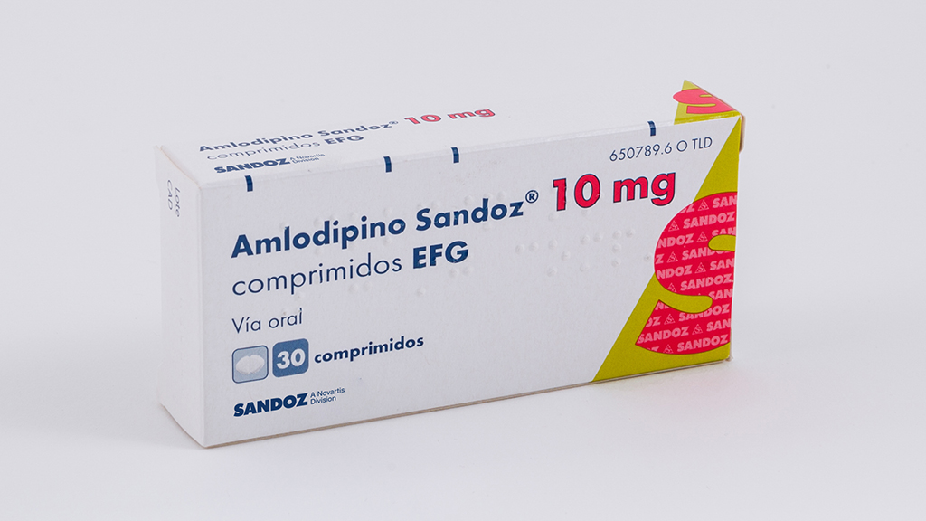 AMLODIPINO SANDOZ EFG 10 mg 30 COMPRIMIDOS