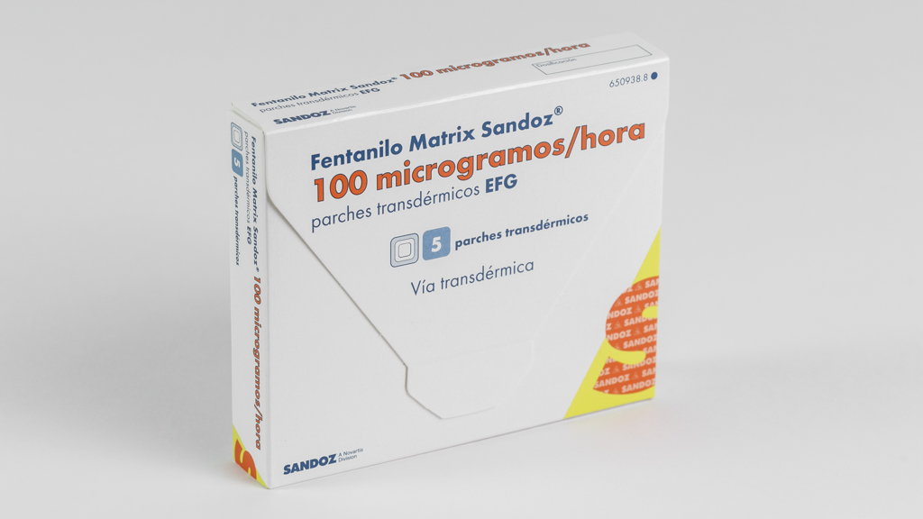 FENTANILO MATRIX SANDOZ EFG 100 microgramos/h 7,2 mg/3 DIAS 5 PARCHES TRANSDERMICOS
