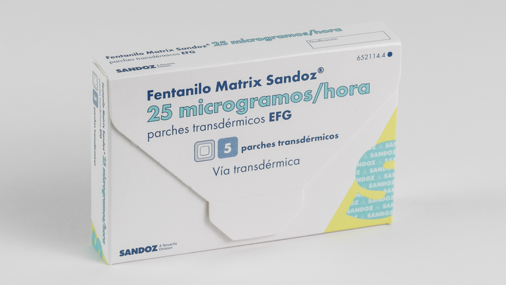 FENTANILO MATRIX SANDOZ EFG 25 microgramos/h 1,8 mg/3 DIAS 5 PARCHES TRANSDERMICOS