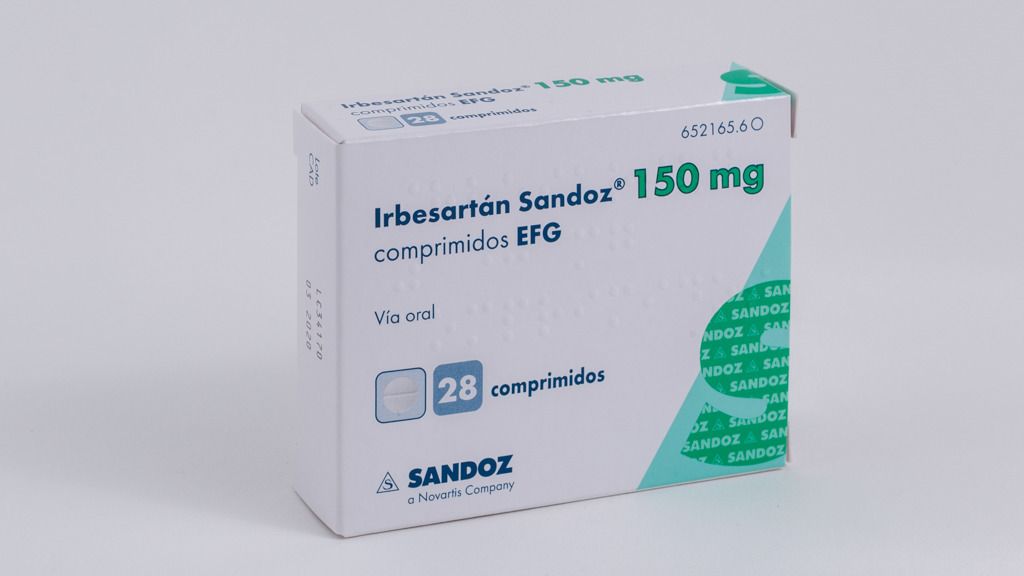 IRBESARTAN SANDOZ EFG 150 mg 28 COMPRIMIDOS
