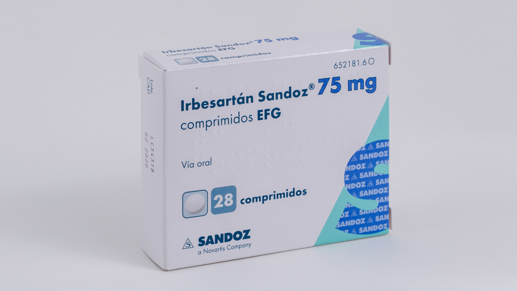 IRBESARTAN SANDOZ EFG 75 mg 28 COMPRIMIDOS