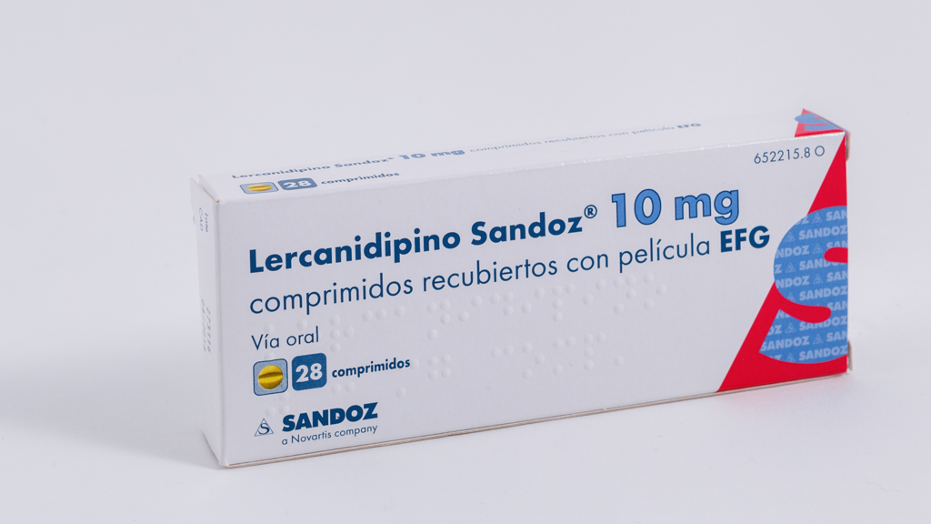LERCANIDIPINO SANDOZ EFG 10 mg 28 COMPRIMIDOS RECUBIERTOS BLISTER Al/PVDC