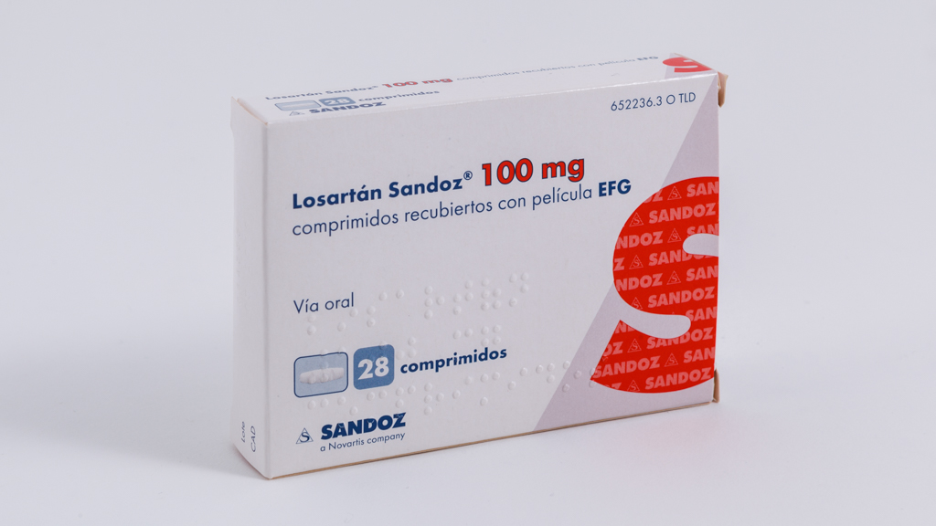 LOSARTAN SANDOZ EFG 100 mg 28 COMPRIMIDOS RECUBIERTOS