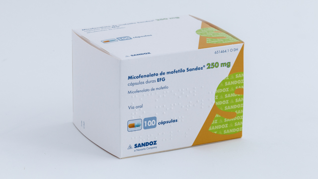 MICOFENOLATO DE MOFETILO SANDOZ EFG 250 mg 100 CAPSULAS