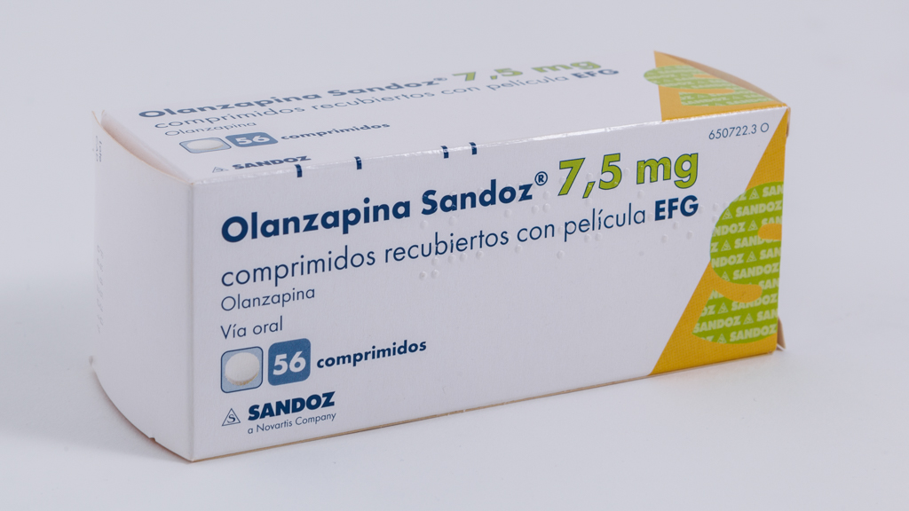 OLANZAPINA SANDOZ EFG 7,5 mg 56 COMPRIMIDOS RECUBIERTOS