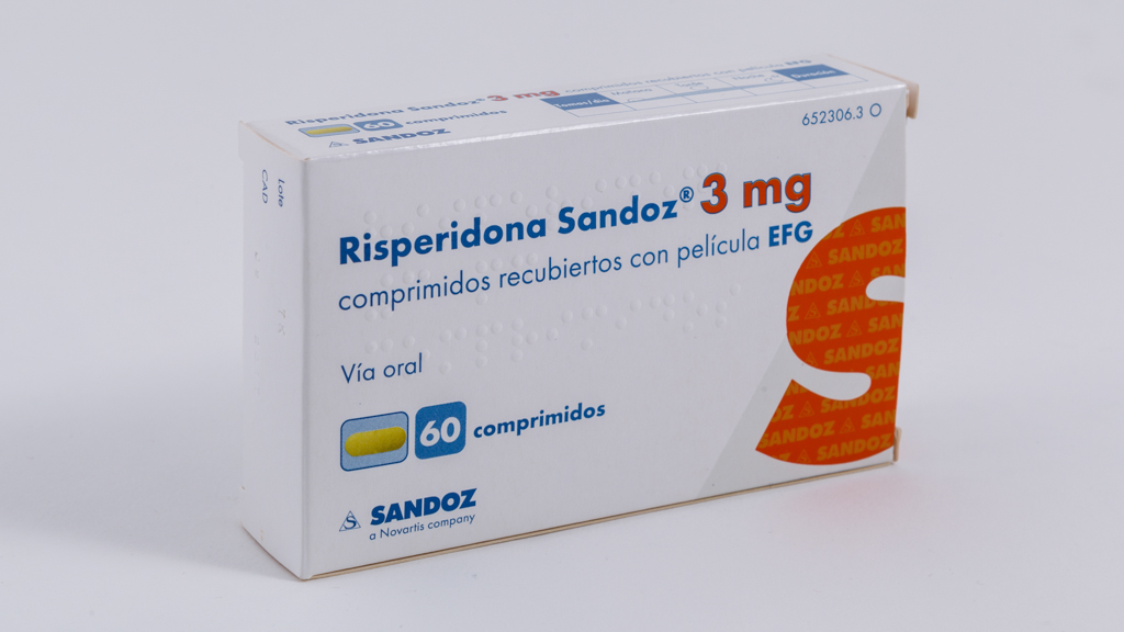 RISPERIDONA SANDOZ EFG 3 mg 60 COMPRIMIDOS RECUBIERTOS