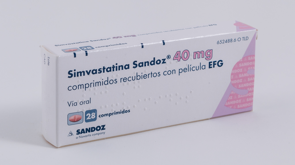 SIMVASTATINA SANDOZ EFG 40 mg 28 COMPRIMIDOS RECUBIERTOS