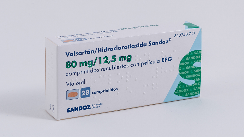VALSARTAN/HIDROCLOROTIAZIDA SANDOZ EFG 80 mg/12,5 mg 28 COMPRIMIDOS RECUBIERTOS